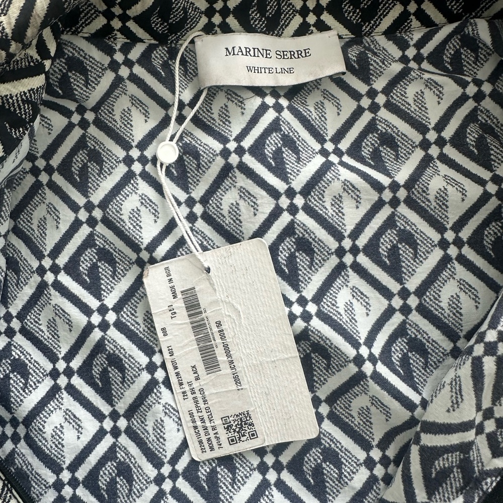 Marine Serre Zephyr Diamond-pattern Moon shirt sz Large - Picture 4 of 7